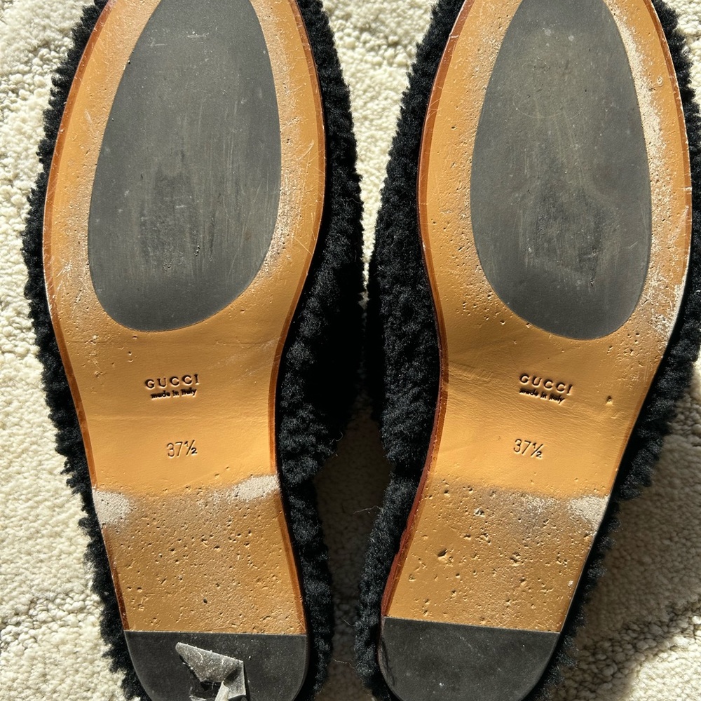 Gucci Women's Eileen Interlocking G Shearling Sli… - image 2